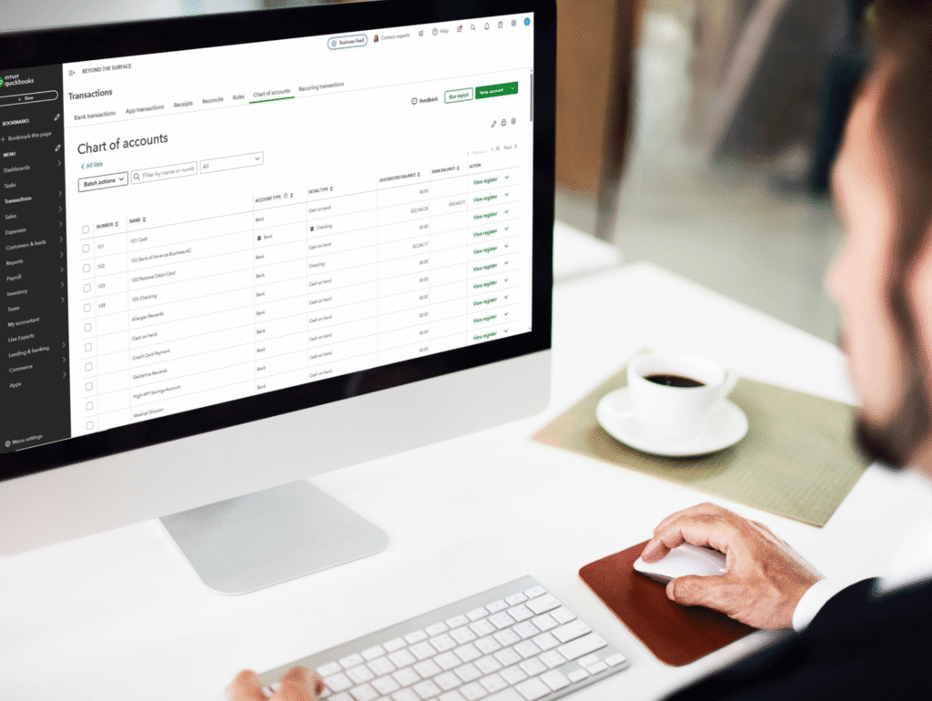 Managing chart of accounts